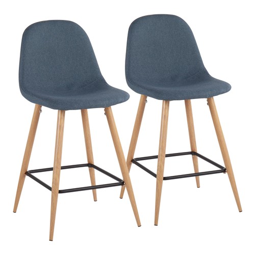Pebble 24" Fixed-height Counter Stool - Set Of 2